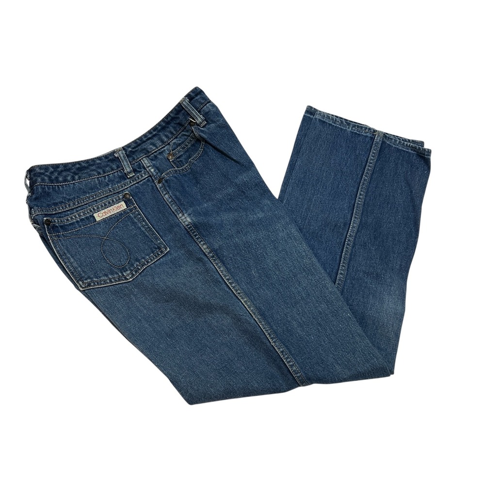 Vintage Calvin Klein Jeans Men's 28x28 Blue Denim Pants‎ Relaxed Fit Casual USA